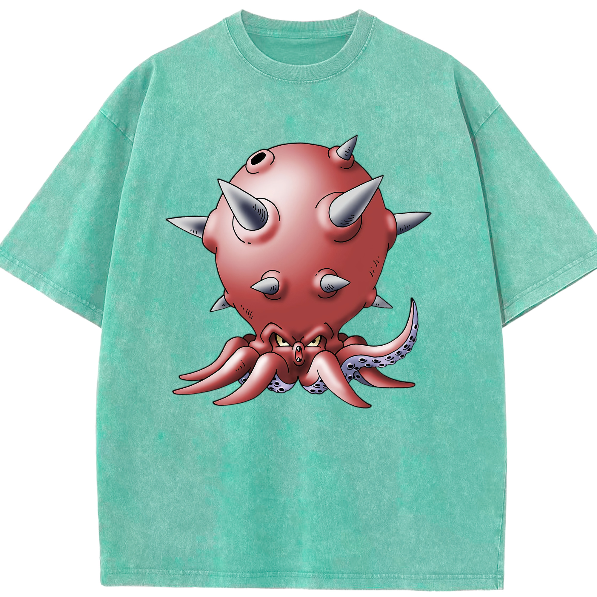 （画像用） ドラゴンクエスト Doragon Kuesuto Dragon Quest 綿100% ヴィンテージ風 半袖Tシャツ（フロントプリント）